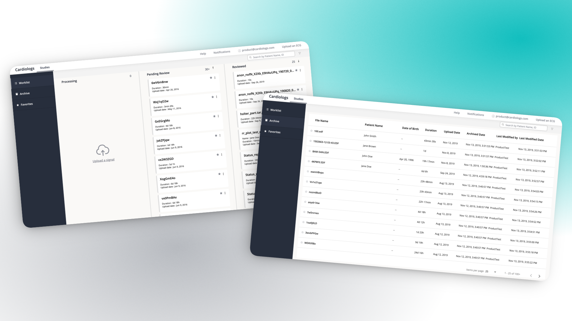 The old Worklist — a 3-column kanban with minimal card information and a separate Quality Control screen