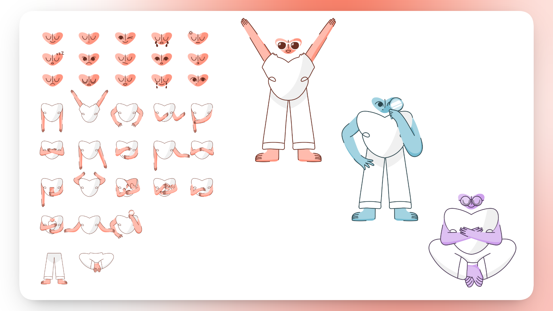 The modular illustration system — interchangeable components creating inclusive family configurations